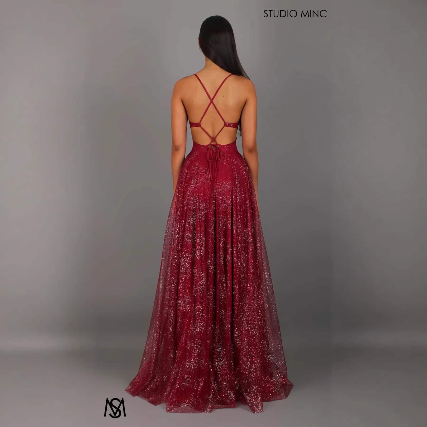 Elegant Womens V-neck Sleeveless Strapless Dress With A Flared Hem High Waist Split Women Long Dresses Party Dress