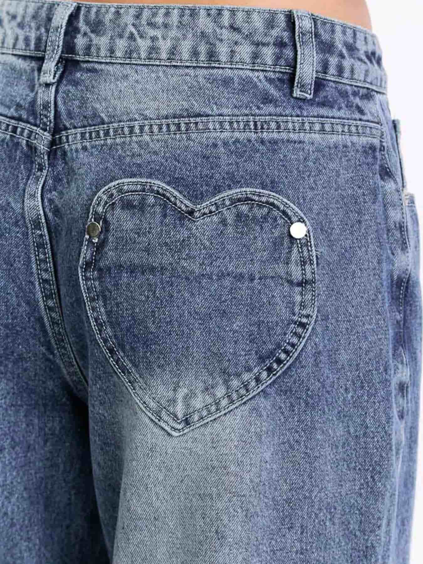 Pocketed Wide leg Jeans