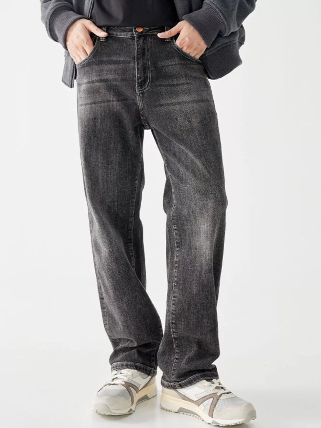 Men's light wash jeans vintage loose fit denim waist sizes 28-32