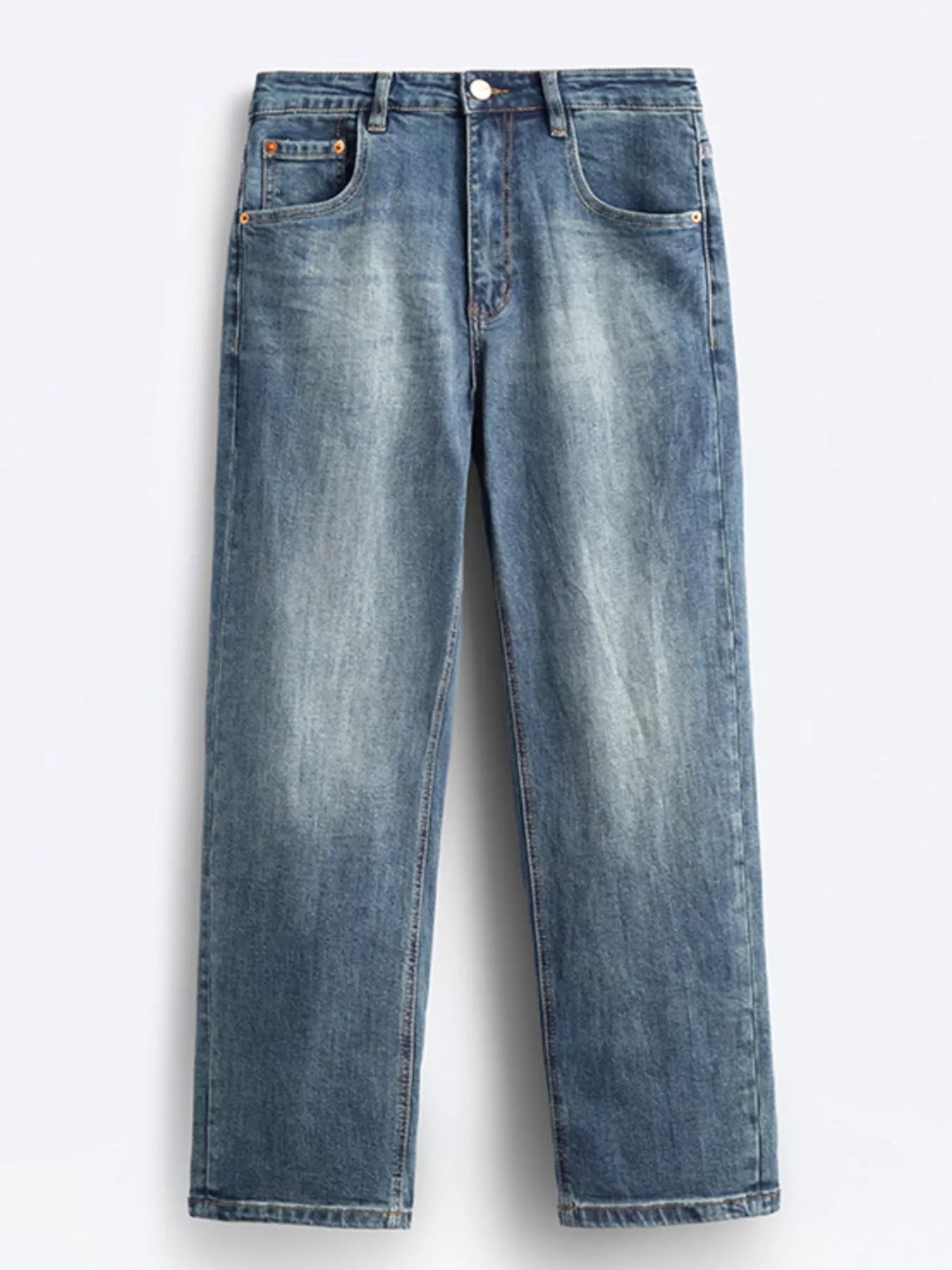 Men's light wash jeans vintage loose fit denim waist sizes 28-32