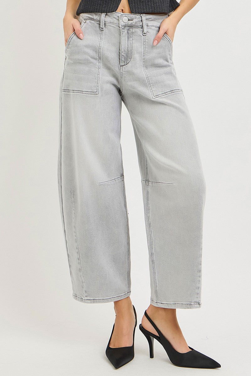 Cropped barrel jeans RISEN slouchy pocketed denim