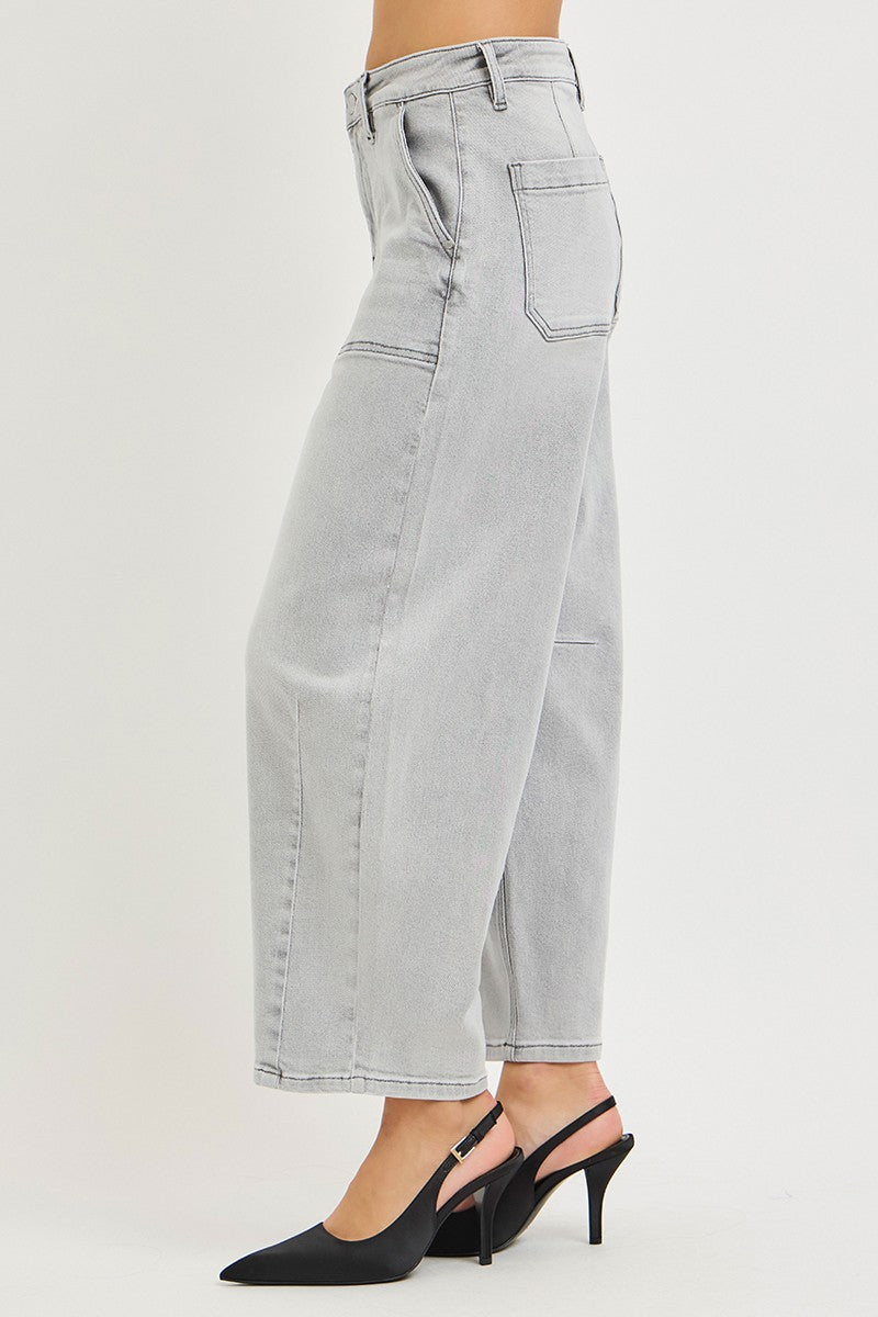 Cropped barrel jeans RISEN slouchy pocketed denim