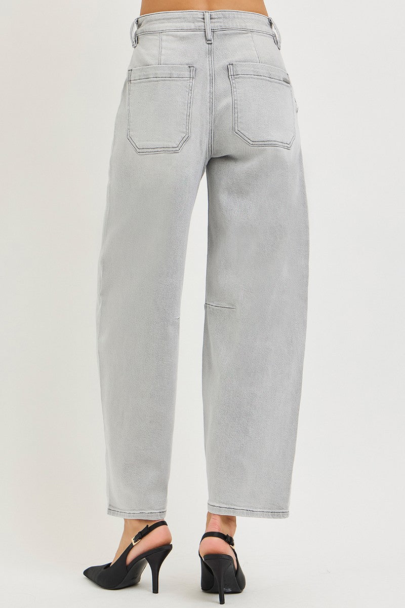Cropped barrel jeans RISEN slouchy pocketed denim