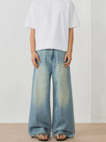 High waisted denim jeans flare washed oversized wide leg XS-2XL