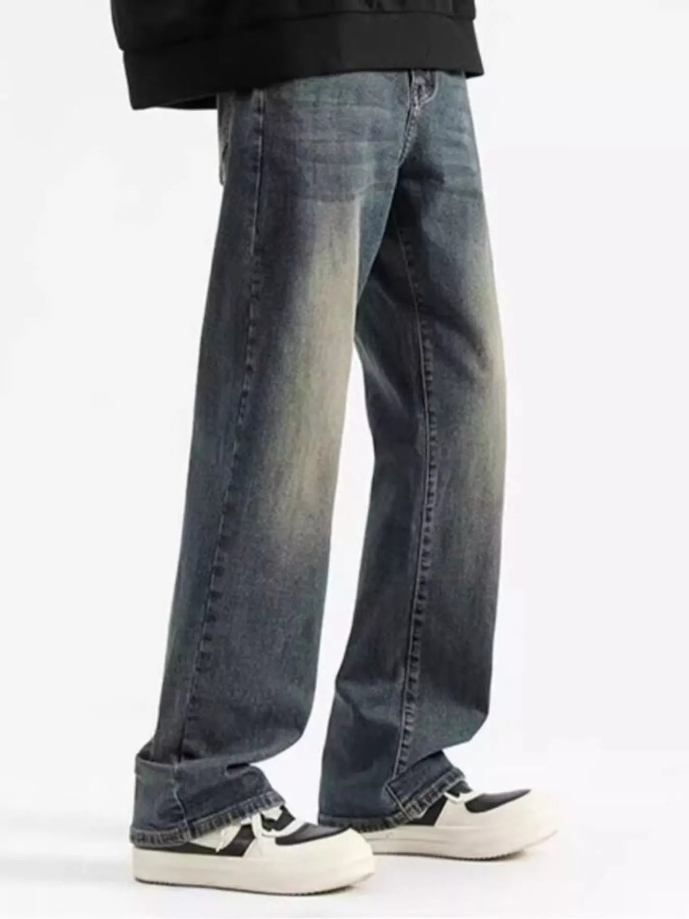 Jeans UK mens vintage loose fit Cat's Whisker S-3XL