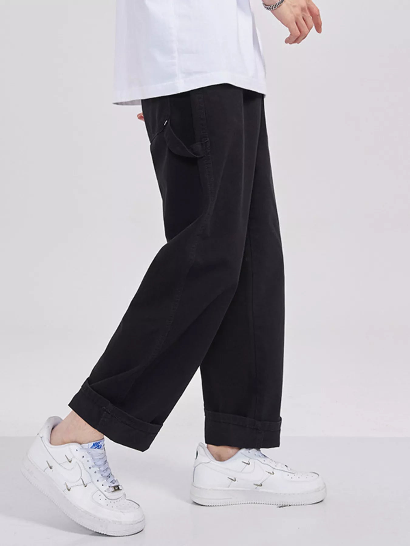 Cargo trouser jeans Apricot plus size loose fit men's S-2XL