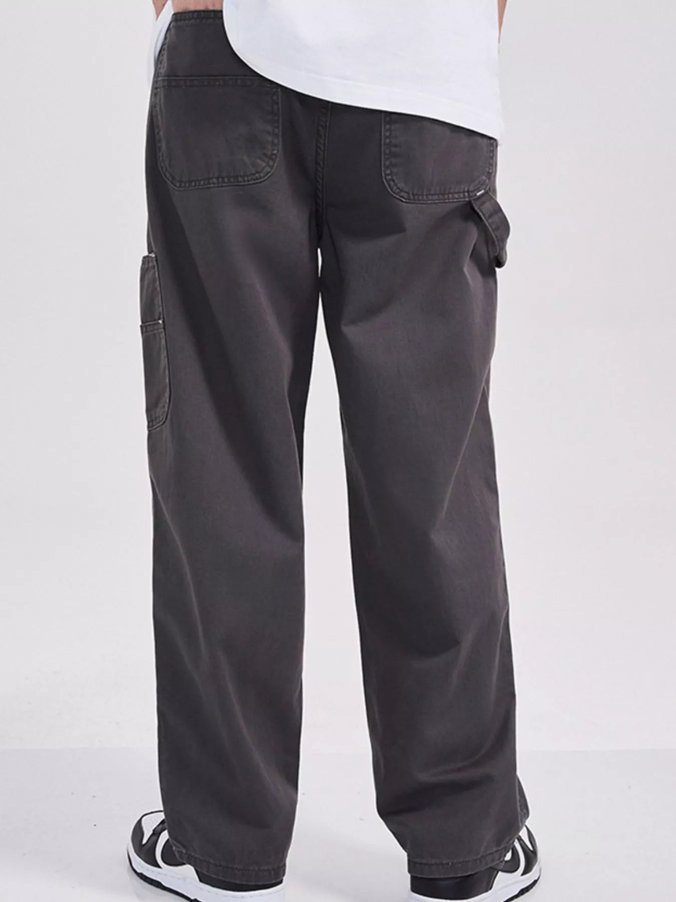 Cargo trouser jeans Apricot plus size loose fit men's S-2XL