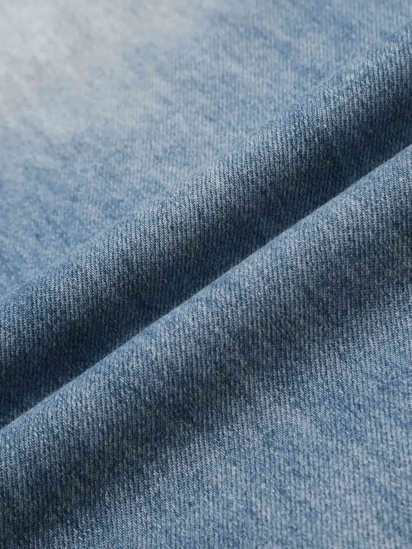 Premium light wash wide leg jeans for men relaxed fit S-2XL