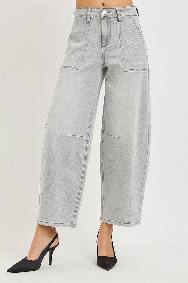 Cropped barrel jeans RISEN slouchy pocketed denim