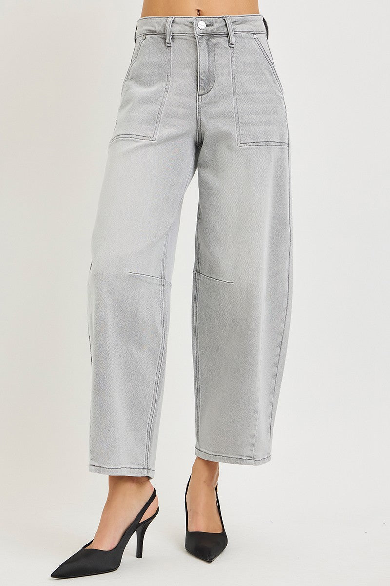 Cropped barrel jeans RISEN slouchy pocketed denim