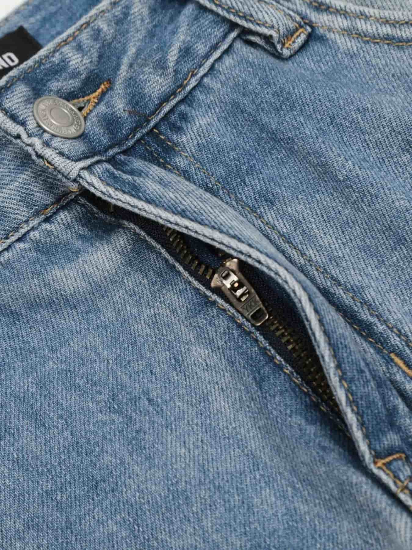 Premium light wash wide leg jeans for men relaxed fit S-2XL