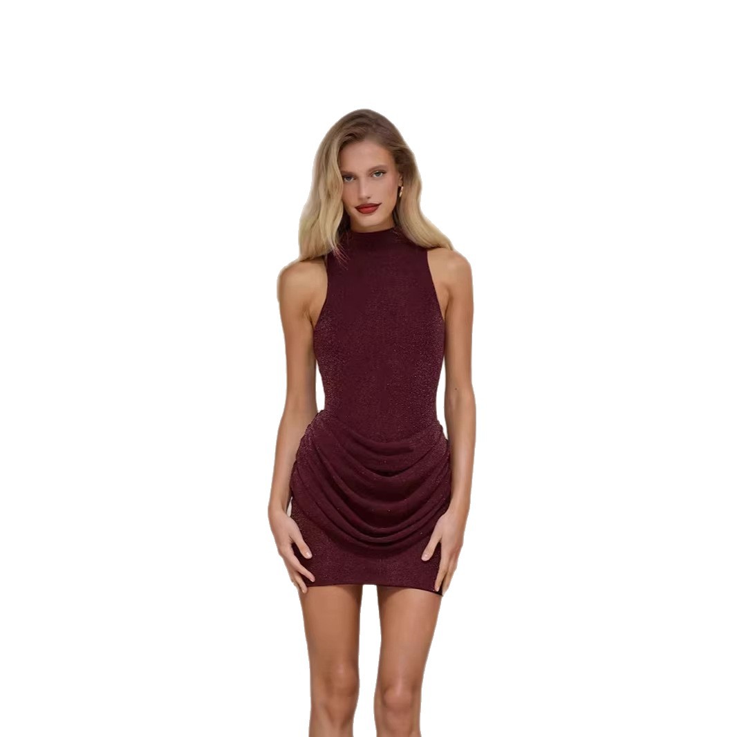 Summer dresses for women solid coloured casual dress