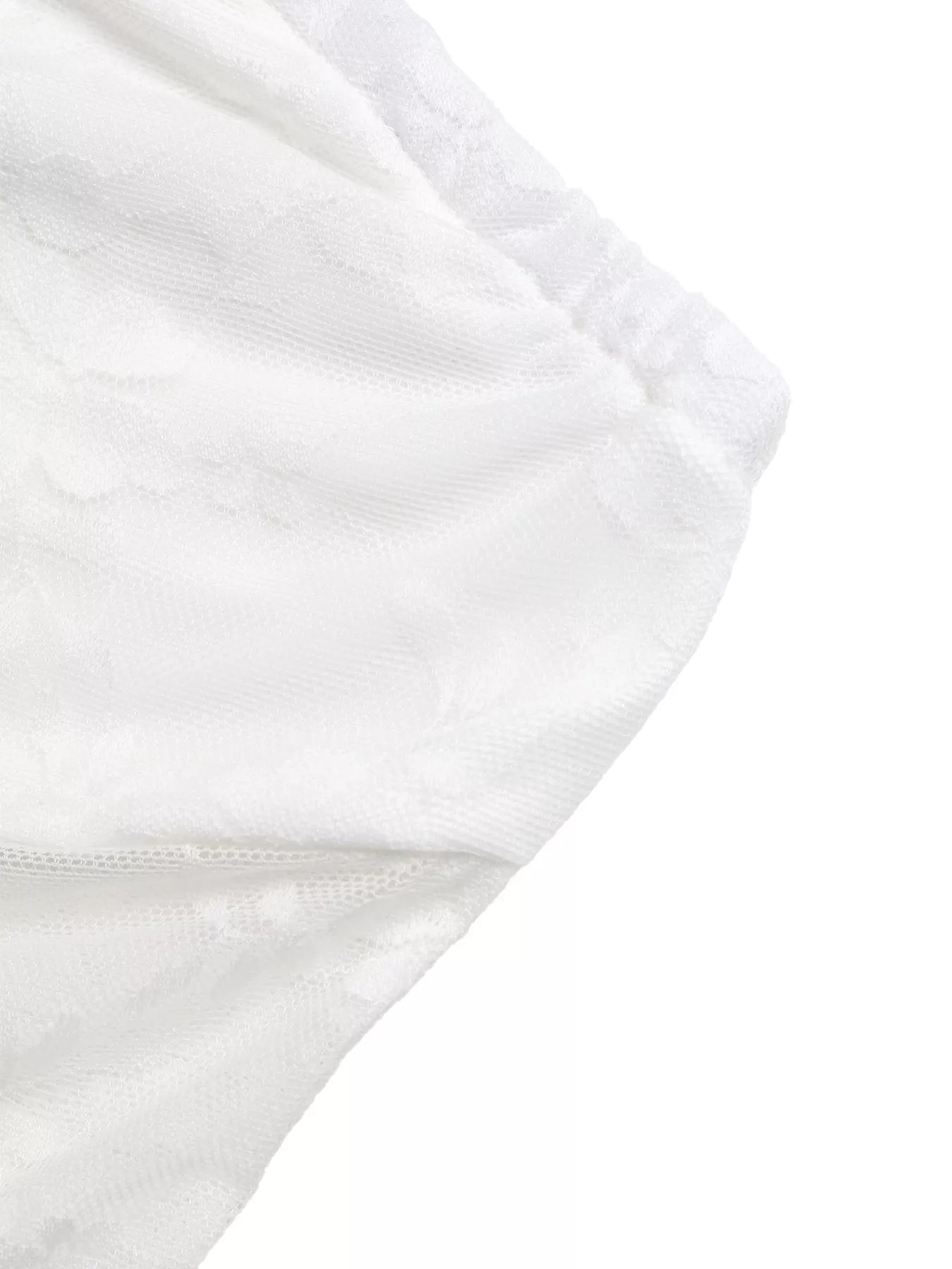 Close-up of a white fabric texture